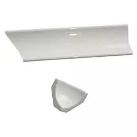 уголок широкий 20см срез белый