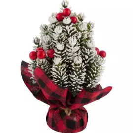 украшение декоративное елка заснеженная в букете