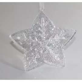 Украшение декоративное подвесное из акрила Звездочка 9см 783461