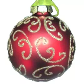 Украшение елочное ШАР стекло 80мм 30513
