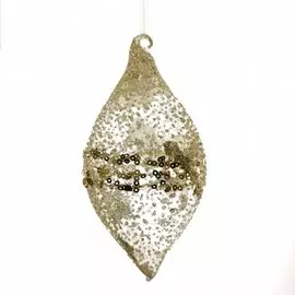 Украшение новогоднее подвесное 7*7*14,5см "Капля" стекло 746283