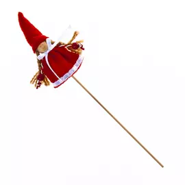 Украшение новогоднее Снегурочка на ножке 27см