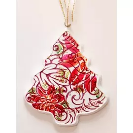 украшение подвесное елочка 8,5*10см полирезина 41765