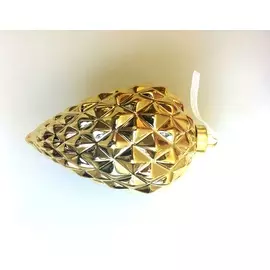 украшение подвесное из керамики сердце золото 6,5*6,5*7,5см 17494g