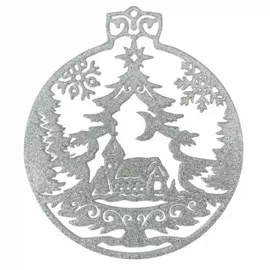 украшение подвесное рождественская ночь серебняное