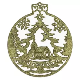 украшение подвесное рождественская ночь золотое