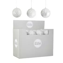 украшение подвесное шар 10см house of seasons серебро 83848