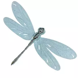 украшение подвесное стрекоза голубая