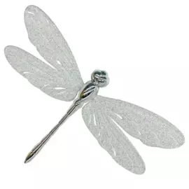 украшение подвесное стрекоза серая