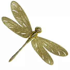 украшение подвесное стрекоза золотая