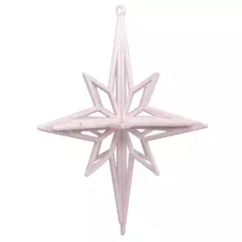 украшение подвесное звезда розовая