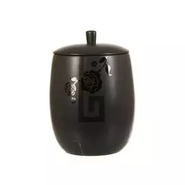 урна для туалета elmas керамика, черный d-14364