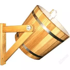 русский душ 20 л, обливное устройство c пластиковой вставкой и наливным клапаном, липа банные штучки