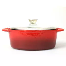 Утятница BELEZZA VICENZA 3,7л чугун, эмаль, овальная со стекл. крышкой