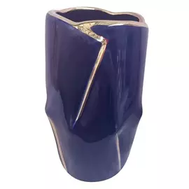 Ваза 20х12см "Патио" керамика YS-809M/синяя