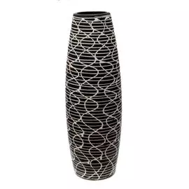 Ваза декоративная из фаянса АБСТР ОВАЛЬНАЯ 29*6см 37421