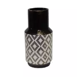 Ваза керамическая Альвар 27см белый/черный/золото WD13-01-112