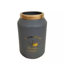 ваза керамическая brilliant 9х12х18,5см he3/серый