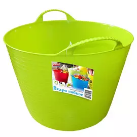 ведро 25л гибкое с ручками зеленое ak prolang
