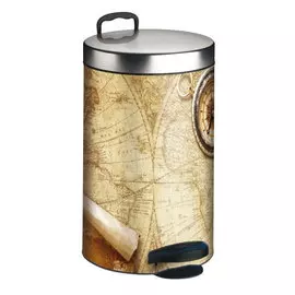 Ведро для мусора 14л ПУТЕШЕСТВИЕ140 155/23 701BJ 4702