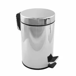 ведро для мусора с педалью хром, 3л h101