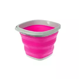 ведро складное 10л bradex силиконовое розовое td0556