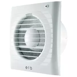 вентилятор вытяжной осевой накладной 100мм era 4s-et белый, c моск.сеткой и таймером, эра