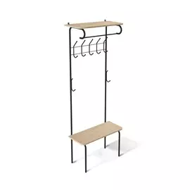 вешалка sheffilton sht-hw1 черный муар/дуб беленый