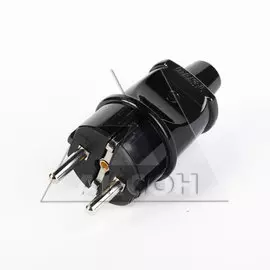Вилка электрическая с/з 16А черная Makel 10052