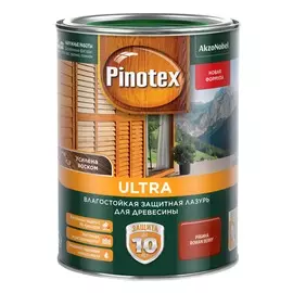 влагостойкая лазурь для дерева pinotex ultra рябина 1л