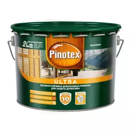 влагостойкая лазурь для дерева pinotex ultra рябина 9л