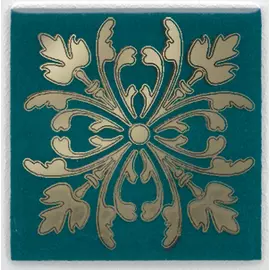 вставка клемансо зелёный темный 15х15 hgd_f252_5246