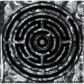 Вставка Лабиринт Рифленая Платина 6,6*6,6 Серебряный