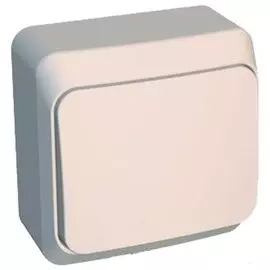 выключатель (открытый, кремовый, 1 клавиша, с рамкой) se lexel этюд, ba10-001k
