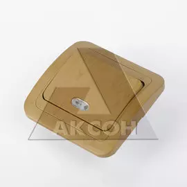 Выключатель 1кл MAKEL Mimoza N с подсветкой дуб/дуб 24221