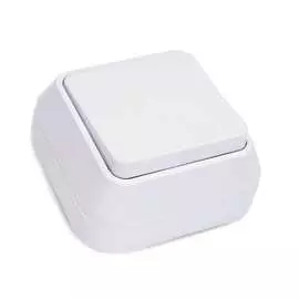 выключатель (белый, 1 клавиша, с рамкой) makel siva ustu 45101