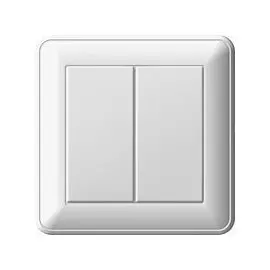 выключатель 2клав. se wessen w59 скрытый оконечный с рамкой, белый, vs516-252-18