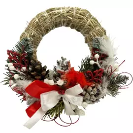 венок солома 34 декор