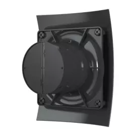 вентилятор вытяжной осевой накладной 125мм breeze 5c obsidian, черный, с обр. клапаном, diciti