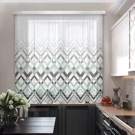 вуаль для кухни зиг-заг 102432 3*1,7м