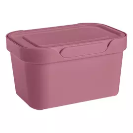 ящик универсальный 1,9л 189*132*110мм luxe эконова с крышкой розовый 433233405