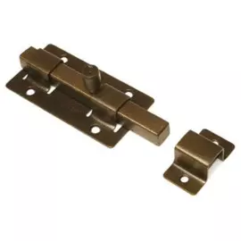 задвижка дверная зд-06 бронза /кв. ригель/