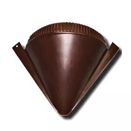 Заглушка конусная для полукруглого конька Safari Brown