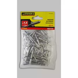 заклепки 4,8*12мм алюминиевые stayer /50шт/ 3120-48-12