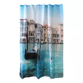 занавеска для ванной curtain-venice "венеция", 100%полиэстер, размер 180*180см, 12 крючков в комплек