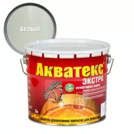 защитно-декоративное покрытие акватекс экстра белое 3л