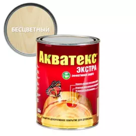 защитно-декоративное покрытие акватекс экстра бесцветное 0,8л