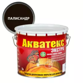 защитно-декоративное покрытие акватекс экстра палисандр 3л