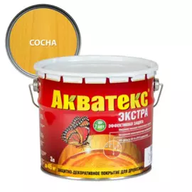 защитно-декоративное покрытие акватекс экстра сосна 3л