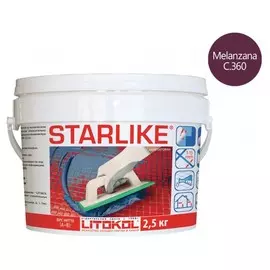 затирка эпоксидная litokol litochrom starlike, цвет баклажан, 2,5кг